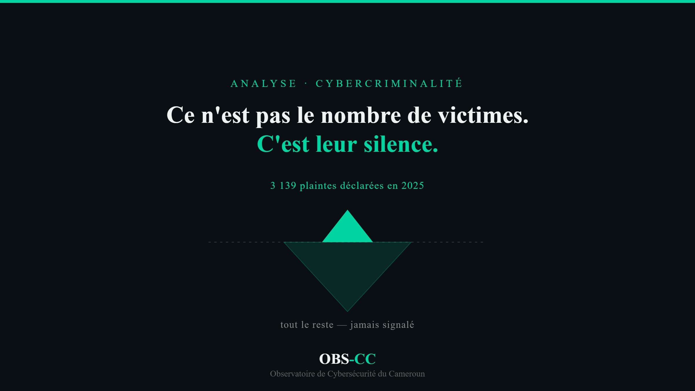 Iceberg : 3 139 plaintes déclarées visibles, le reste des victimes dans le silence